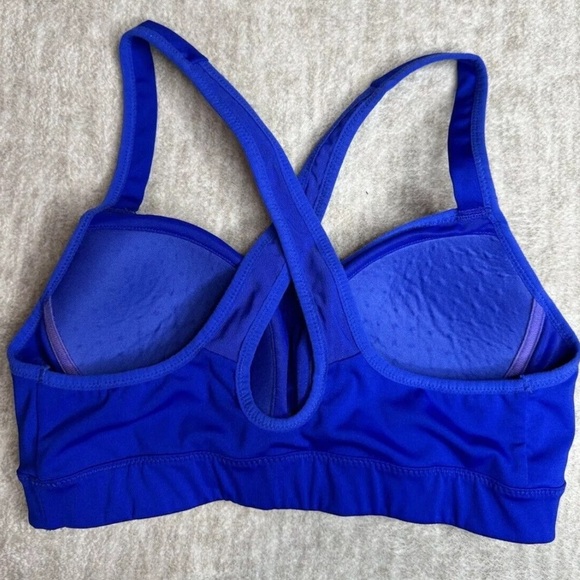 Brooks Running Uprise Crossback Sports bra Size Small Royal Blue Racerback - Picture 5 of 10